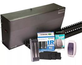 Automatizador Idealle Deslizante Porta Social Escritório Consultório Com Botoeira de Proximidade + Fechadura Magnética 150kg Preto