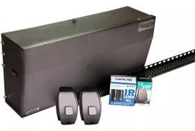 Automatizador para Porta Social Escritório Deslizante 1 Folha 60kg Com 2 Botoeiras Preta