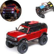 Automodelo Axial SCX24 2021 Ford Bronco 1/24 4WD RTR Branco Crawler de Controle Remoto Profissional com LED e Bateria Lipo Oficial