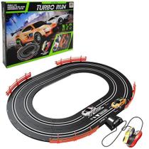 Autorama auto pista turbo run circuito oval 2 carros + cabo usb e acessorios 19 pecas - DM BRASIL