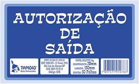 Autorização De Saída C/50Fls Autorização De Saída C/50Fls