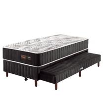 Auxiliar Cama Box Colchão Solteiro Especial 96x203x67cm com Molas Ensacadas Denver Black Auxiliar Cama Box Colchão Solteiro Especial 96x203x67cm com Molas Ensacadas Denver Black