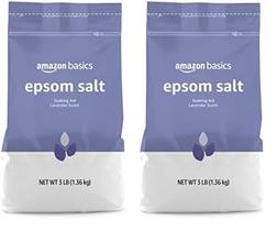 Auxiliar de imersão em sal Epsom Amazon Basics com aroma de lavanda 1,36 kg