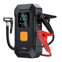Auxiliar de Partida Bateria Portátil Veicular Compressor de Ar Lanterna Emergência
