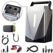 Auxiliar de partida portátil a bateria com compressor integrado e acessórios - BOM-8910 - Bomvink Auxiliar de partida portátil a bateria com compressor integrado e acessórios - BOM-8910 - Bomvink