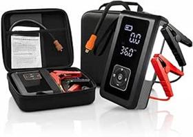 Auxiliar de partida Power Bank Carregador Bateria Luz Emergencia 3em1 Compressor