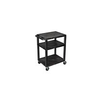 AV Cart Luxor 34 H Três prateleiras Black Legs WT34