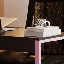 Avaliando Mesa Escrivaninha Industrial Desk 90 Color Pés de Ferro Preto Rosa