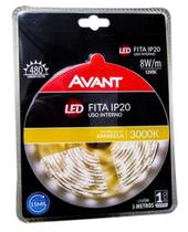 Avant fita led ip20 8w/m 3000k 12v amarela c/ 5m - bivolt Avant fita led ip20 8w/m 3000k 12v amarela c/ 5m - bivolt