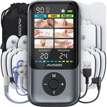 AVCOO Unidade TENS 24 Modos Estimulador Muscular EMS com 10 Eletrodos