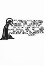 ave maria 50x20cm oração mdf 3mm Preto ave maria 50x20cm oração mdf 3mm Preto