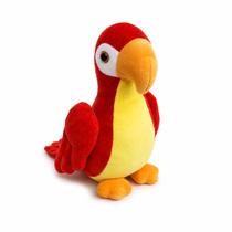 Ave Passaro Arara De Pelúcia Peito Amarelo 22cms Cor:Vermelho Ave Passaro Arara De Pelúcia Peito Amarelo 22cms Cor:Vermelho