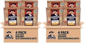 Aveia em Flocos Orgânica Quaker Old Fashioned 680g Pacote com 8 Aveia em Flocos Orgânica Quaker Old Fashioned 680g Pacote com 8
