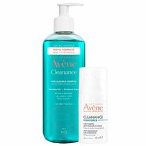 Avène Cleanance Kit - Sérum Corretor + Gel de Limpeza Facial para Peles Oleosas a Acneicas