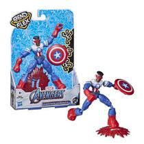 Avengers figura bend & flex capitao america fal f0971