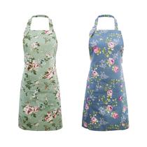 Aventais de cozinha IDEAPRON, pacote com 2 bolsos florais e 2 bolsos para mulheres