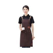 Aventais De Lona Impermeáveis Com Palavras Impressas Para Catering, Lojas De Chá Com Leite,