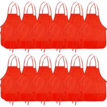 Aventais de pintura BOUBONI vermelhos para crianças de 3 a 7 anos com 2 bolsos Aventais de pintura BOUBONI vermelhos para crianças de 3 a 7 anos com 2 bolsos