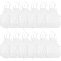 Aventais de pintura para crianças BOUBONI brancos com 2 bolsos, 24 peças Aventais de pintura para crianças BOUBONI brancos com 2 bolsos, 24 peças