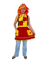 Avental adulto emilia professora sitio monitor recreador + peruca