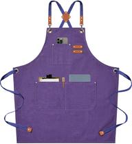 Avental AFUN Chef Canvas Bib Avental roxo tamanho M a XXL Avental AFUN Chef Canvas Bib Avental roxo tamanho M a XXL