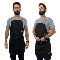Avental Ajustável Churrasco Cozinha Garçom Bolso Oxford