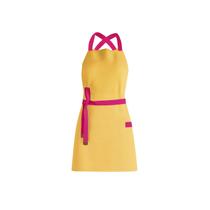 Avental Amarelo Rosa Pink Alça Cruzada Buffet Confeitaria