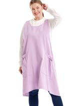 Avental APRONNER Cross Back Plus Size de linho para mulheres lavanda