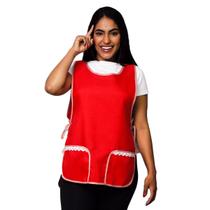 Avental Bata Com Renda 2 Bolsos Inteiro Oxford Lojaloja