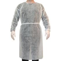 Avental branco Descartável Manga Longa 30g - Pacote com 10 un. kasmed