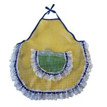 Avental Brasil Copa Junino Adulto Verde Amarelo com Renda Avental Brasil Copa Junino Adulto Verde Amarelo com Renda