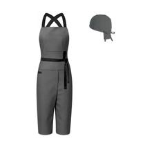 Avental Ceramica Macacao Cinza Preto Bandana Algodao Oleiro Avental Ceramica Macacao Cinza Preto Bandana Algodao Oleiro