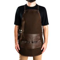 Avental Churrasco Masculino Lona Couro Avental Churrasqueiro Avental Churrasco Masculino Lona Couro Avental Churrasqueiro