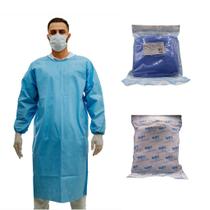 Avental Cirúrgico Estéril 40G Manga Longa Azul Unidade