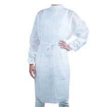 Avental cirurgico tnt branco 5un manga longa plin cosmeticos