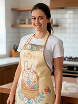 Avental Coelho Da Pascoa Estampa Digital Coelhinho Marrom