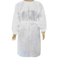 Avental Com Mangas Longas Branco 50G - 10 unidades