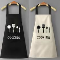 Avental Cozinha Churrasqueiro Cozinha Bolso Alças Impermeável Estampa Unissex Avental Cozinha Churrasqueiro Cozinha Bolso Alças Impermeável Estampa Unissex