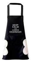 Avental Cozinha Seca Mãos Bolso Preto 68X70Cm Avental Cozinha Seca Mãos Bolso Preto 68X70Cm