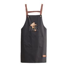 Avental Cute Bear impermeável resistente a óleo para mulheres Avental Cute Bear impermeável resistente a óleo para mulheres