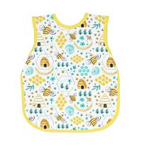 Avental de babador Bapron Baby Busy Bees sem gravata impermeável 6m-3T Avental de babador Bapron Baby Busy Bees sem gravata impermeável 6m-3T
