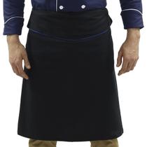 Avental de Cintura Chef Cozinha Tipo Saia - Preto/Azul