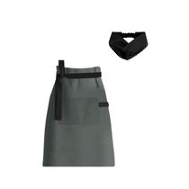 Avental de Cintura Faixa de Cabelo Cinza Preto Chef Cozinha