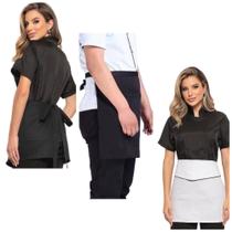 Avental De Cintura Gastronomia Chef Cozinha Branco Unissex Roma