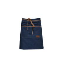 Avental de Cintura Jeans Couro Bar Chef Bartender Restaurante