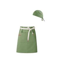 Avental de Cintura Verde e Bandana Cafeteria Bar SPA Vegano