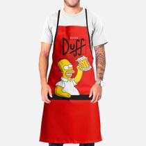 Avental de Cozinha Duff Beer Simpsons Personalizado Ajustável Unissex Alta Qualidade Longo Grande