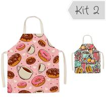 Avental De Cozinha Impermeável Kit 02 unidades.