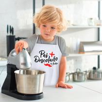 Avental de Cozinha Infantil Pai Descolado Preto Branco - Envio Imediato Avental de Cozinha Infantil Pai Descolado Preto Branco - Envio Imediato