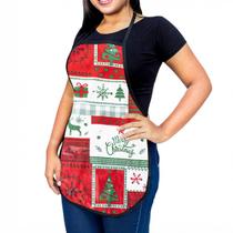 Avental De Cozinha Lavanderia Estampado Impermeável Natal